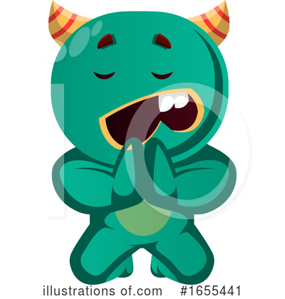 Royalty-Free (RF) Green Monster Clipart Illustration by Morphart Creations - Stock Sample #1655441