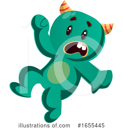 Royalty-Free (RF) Green Monster Clipart Illustration by Morphart Creations - Stock Sample #1655445