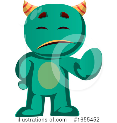 Royalty-Free (RF) Green Monster Clipart Illustration by Morphart Creations - Stock Sample #1655452