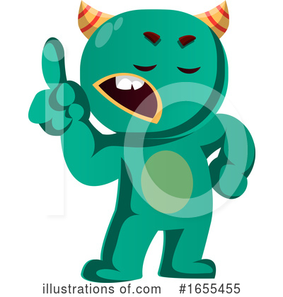 Royalty-Free (RF) Green Monster Clipart Illustration by Morphart Creations - Stock Sample #1655455