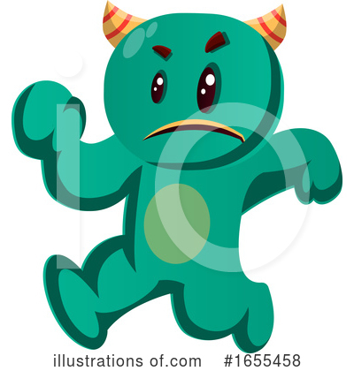 Royalty-Free (RF) Green Monster Clipart Illustration by Morphart Creations - Stock Sample #1655458