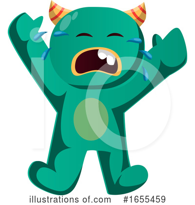 Royalty-Free (RF) Green Monster Clipart Illustration by Morphart Creations - Stock Sample #1655459