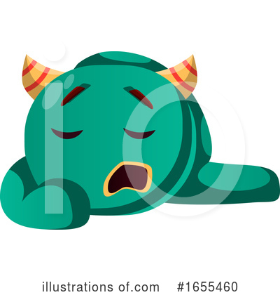 Royalty-Free (RF) Green Monster Clipart Illustration by Morphart Creations - Stock Sample #1655460