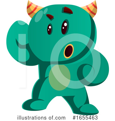 Royalty-Free (RF) Green Monster Clipart Illustration by Morphart Creations - Stock Sample #1655463