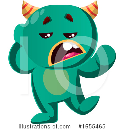Royalty-Free (RF) Green Monster Clipart Illustration by Morphart Creations - Stock Sample #1655465