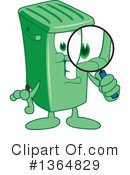 Green Trash Can Clipart #1364829 by Mascot Junction