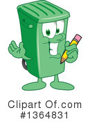 Green Trash Can Clipart #1364831 by Mascot Junction