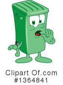 Green Trash Can Clipart #1364841 by Mascot Junction