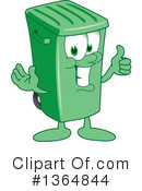 Green Trash Can Clipart #1364844 by Mascot Junction