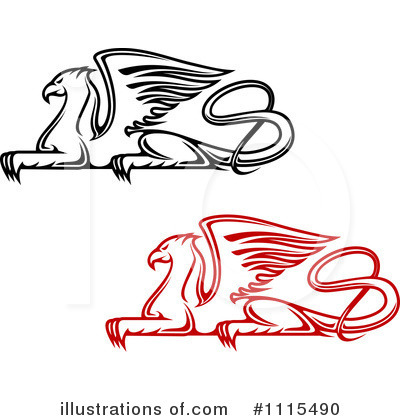 Royalty-Free (RF) Griffin Clipart Illustration by Vector Tradition SM - Stock Sample #1115490