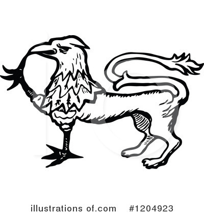 Royalty-Free (RF) Griffin Clipart Illustration by Prawny Vintage - Stock Sample #1204923