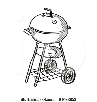 Royalty-Free (RF) Grill Clipart Illustration by patrimonio - Stock Sample #1688852