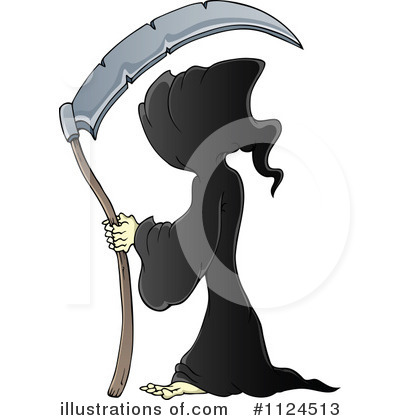 Royalty-Free (RF) Grim Reaper Clipart Illustration by visekart - Stock Sample #1124513