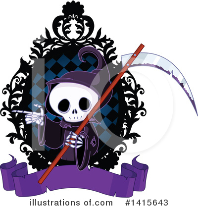 Royalty-Free (RF) Grim Reaper Clipart Illustration by Pushkin - Stock Sample #1415643