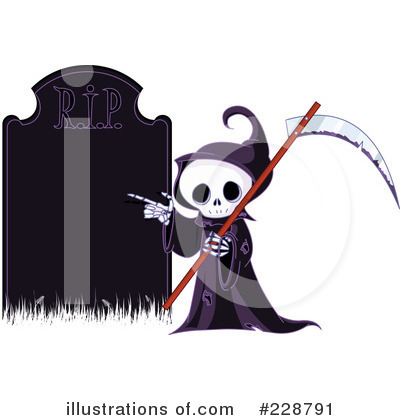 Royalty-Free (RF) Grim Reaper Clipart Illustration by Pushkin - Stock Sample #228791
