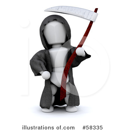 Royalty-Free (RF) Grim Reaper Clipart Illustration by KJ Pargeter - Stock Sample #58335