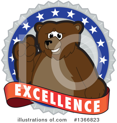 Royalty-Free (RF) Grizzly Bear Clipart Illustration by Mascot Junction - Stock Sample #1366823