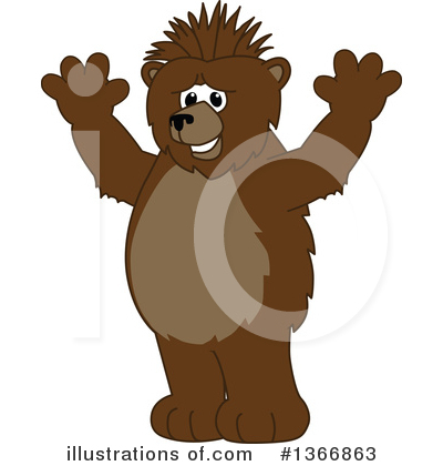 Royalty-Free (RF) Grizzly Bear Clipart Illustration by Mascot Junction - Stock Sample #1366863