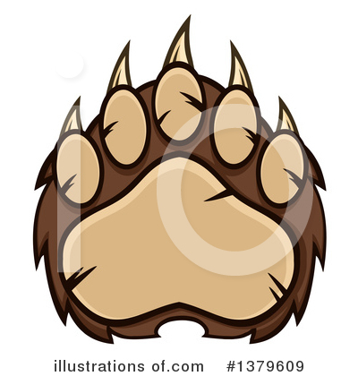 Paw Print Clipart #1379609 by Hit Toon