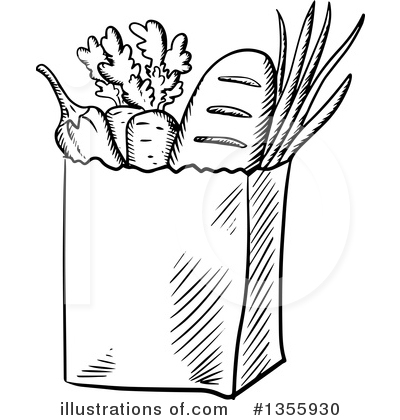 Royalty-Free (RF) Groceries Clipart Illustration by Vector Tradition SM - Stock Sample #1355930