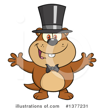 Groundhog Clipart #1377231 by Hit Toon