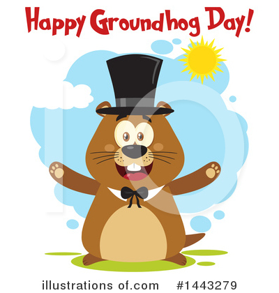 Royalty-Free (RF) Groundhog Clipart Illustration by Hit Toon - Stock Sample #1443279