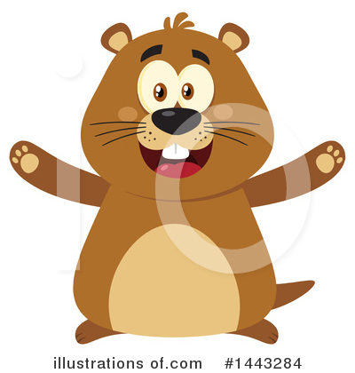 Groundhog Clipart #1443284 by Hit Toon