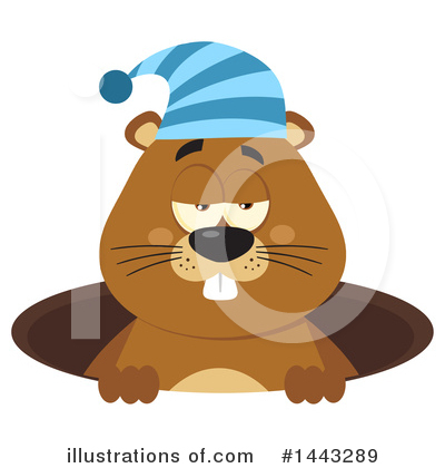 Royalty-Free (RF) Groundhog Clipart Illustration by Hit Toon - Stock Sample #1443289