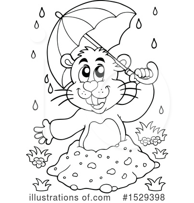 Royalty-Free (RF) Groundhog Clipart Illustration by visekart - Stock Sample #1529398