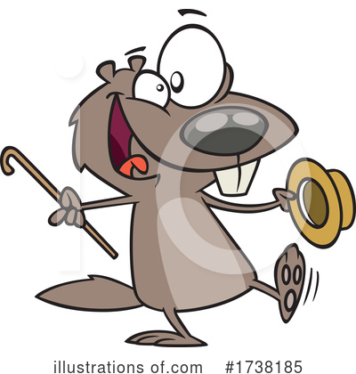 Royalty-Free (RF) Groundhog Clipart Illustration by toonaday - Stock Sample #1738185