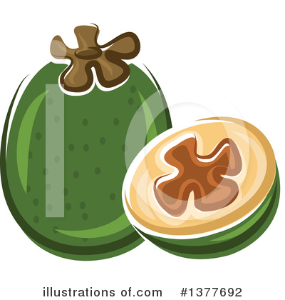 Royalty-Free (RF) Guava Clipart Illustration by Vector Tradition SM - Stock Sample #1377692
