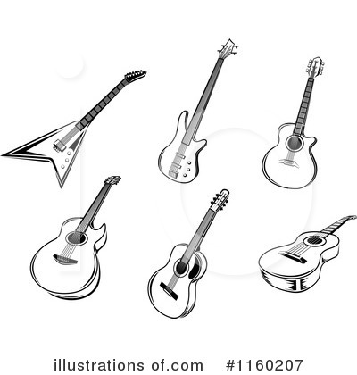 Royalty-Free (RF) Guitar Clipart Illustration by Vector Tradition SM - Stock Sample #1160207