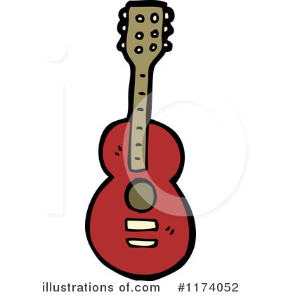 Royalty-Free (RF) Guitar Clipart Illustration by lineartestpilot - Stock Sample #1174052