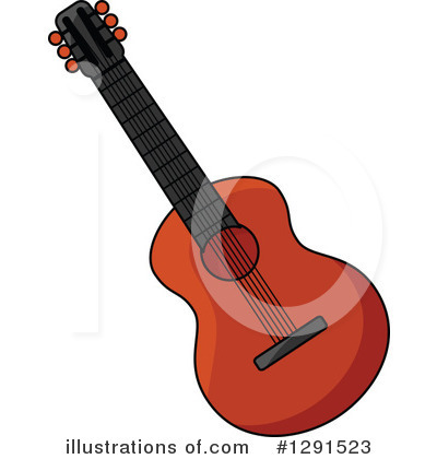 Royalty-Free (RF) Guitar Clipart Illustration by Vector Tradition SM - Stock Sample #1291523