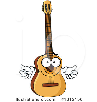Acoustic Guitar Clipart #1312156 by Vector Tradition SM
