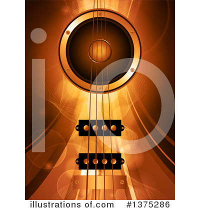 Royalty-Free (RF) Guitar Clipart Illustration by elaineitalia - Stock Sample #1375286