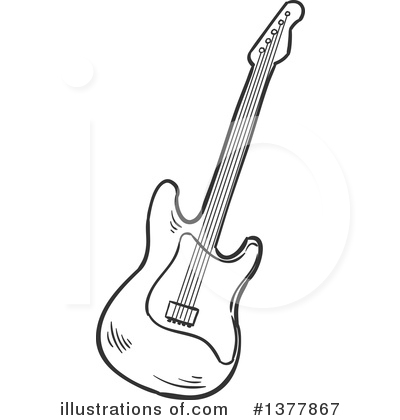 Electric Guitar Clipart #1377867 by Vector Tradition SM