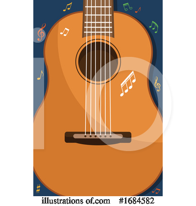 Royalty-Free (RF) Guitar Clipart Illustration by Vector Tradition SM - Stock Sample #1684582
