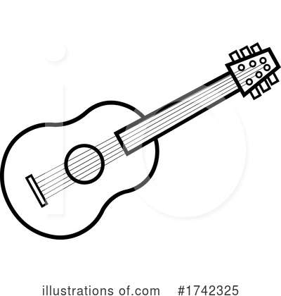 Royalty-Free (RF) Guitar Clipart Illustration by Hit Toon - Stock Sample #1742325