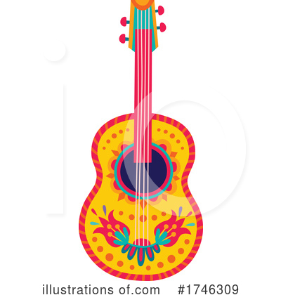 Royalty-Free (RF) Guitar Clipart Illustration by Vector Tradition SM - Stock Sample #1746309