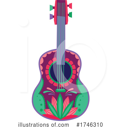 Royalty-Free (RF) Guitar Clipart Illustration by Vector Tradition SM - Stock Sample #1746310
