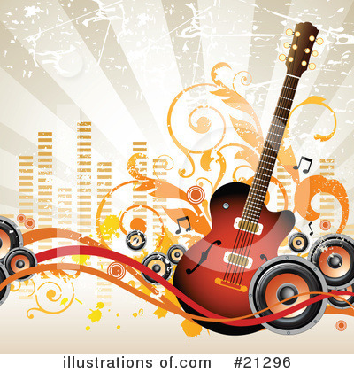 Royalty-Free (RF) Guitar Clipart Illustration by OnFocusMedia - Stock Sample #21296