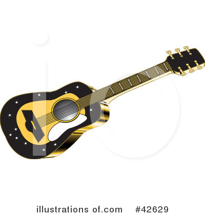 Acoustic Guitar Clipart #42629 by Dennis Holmes Designs