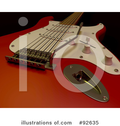 Royalty-Free (RF) Guitar Clipart Illustration by KJ Pargeter - Stock Sample #92635