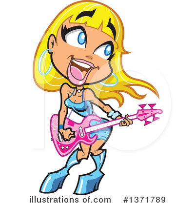 Electric Guitar Clipart #1371789 by Clip Art Mascots