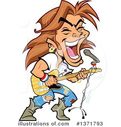 Guitar Clipart #1371793 by Clip Art Mascots