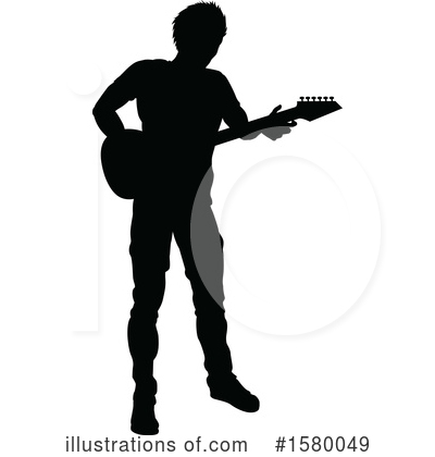 Royalty-Free (RF) Guitarist Clipart Illustration by AtStockIllustration - Stock Sample #1580049