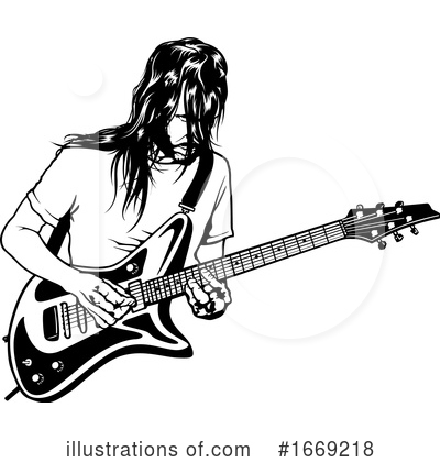 Royalty-Free (RF) Guitarist Clipart Illustration by dero - Stock Sample #1669218