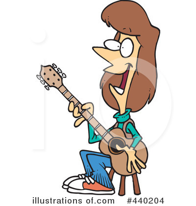 Royalty-Free (RF) Guitarist Clipart Illustration by toonaday - Stock Sample #440204