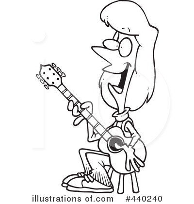 Royalty-Free (RF) Guitarist Clipart Illustration by toonaday - Stock Sample #440240